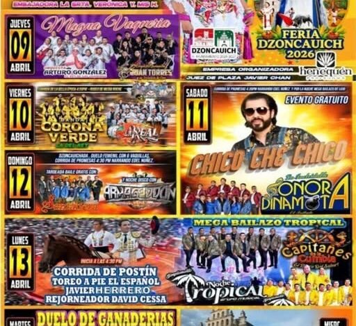 Dzoncauich ya tiene cartelera oficial 2026