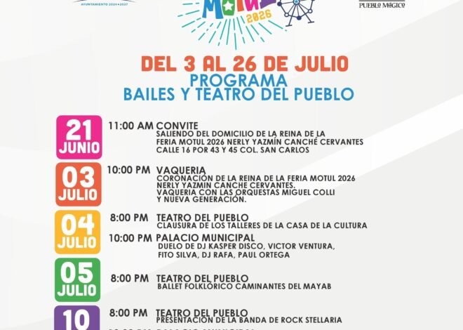 La Feria Motul 2026 ya tiene cartelera